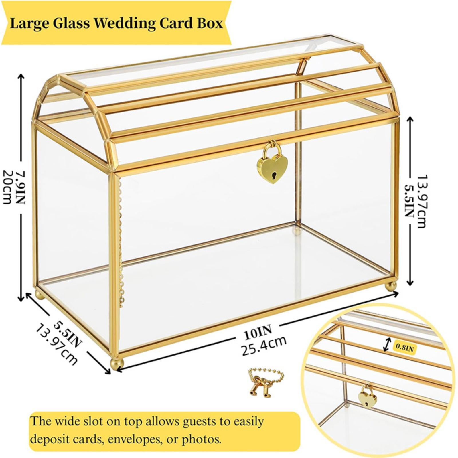 Wedding Card Box - Contenitore in vetro per biglietti di