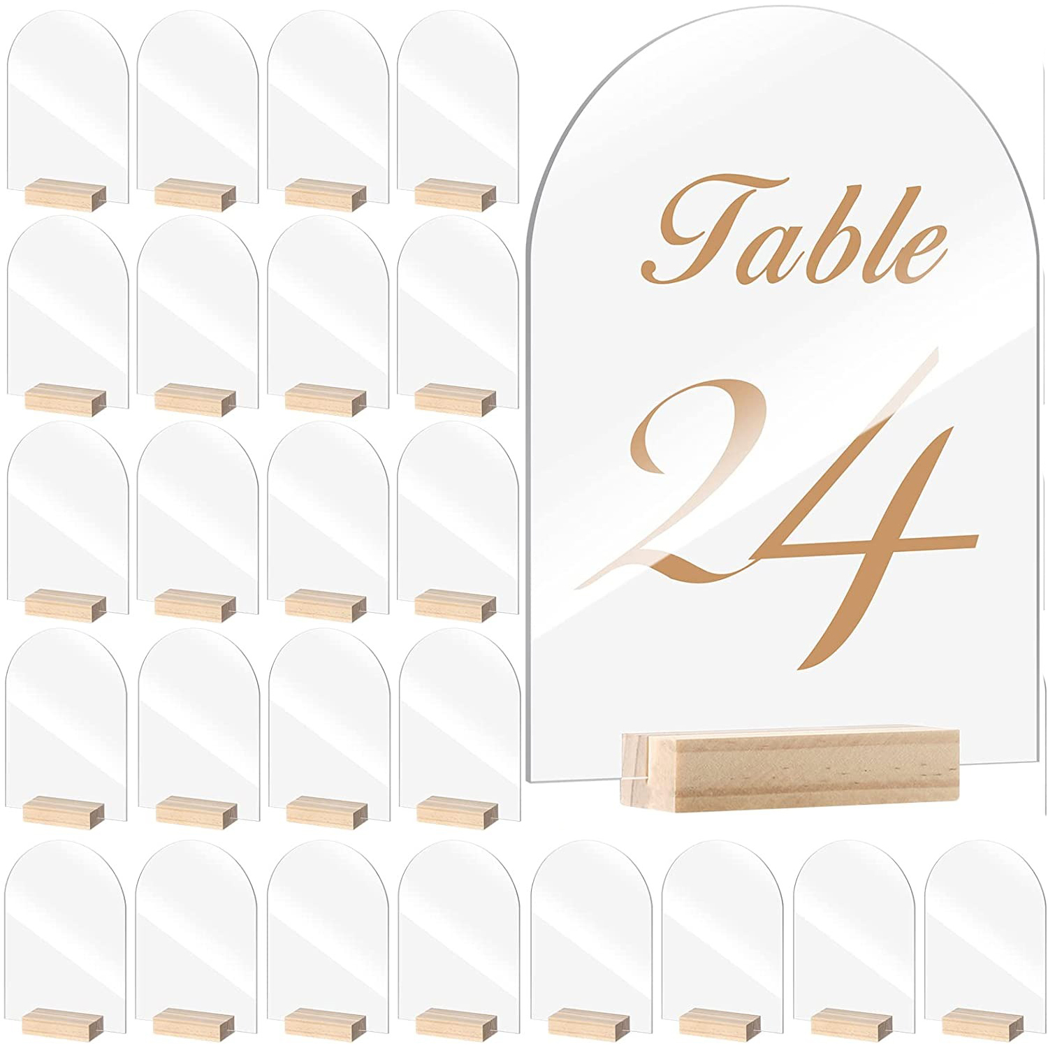 Table Number Gold - 10/20/30/50PCS Set di insegne acriliche ad
