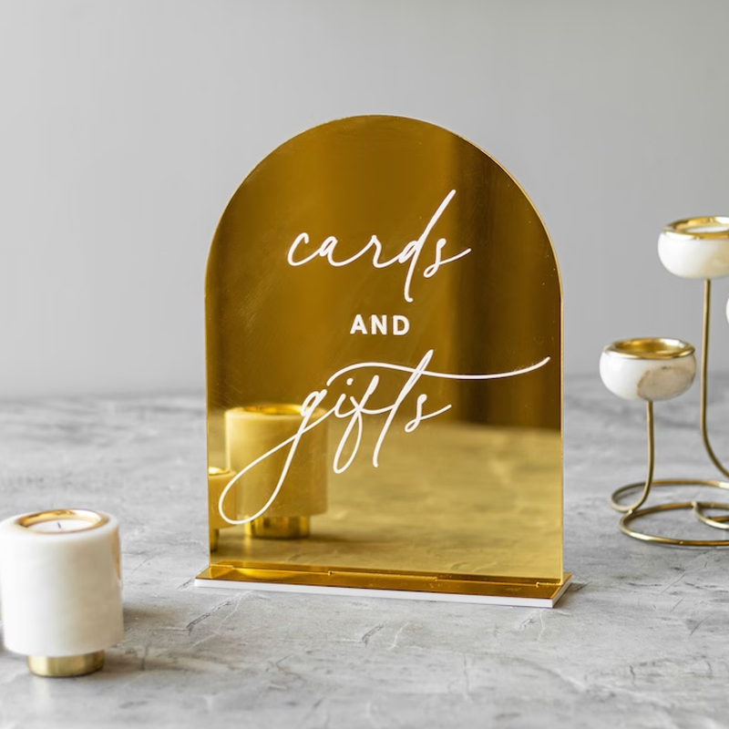Table Number Gold - Set di 4 segni di nozze,