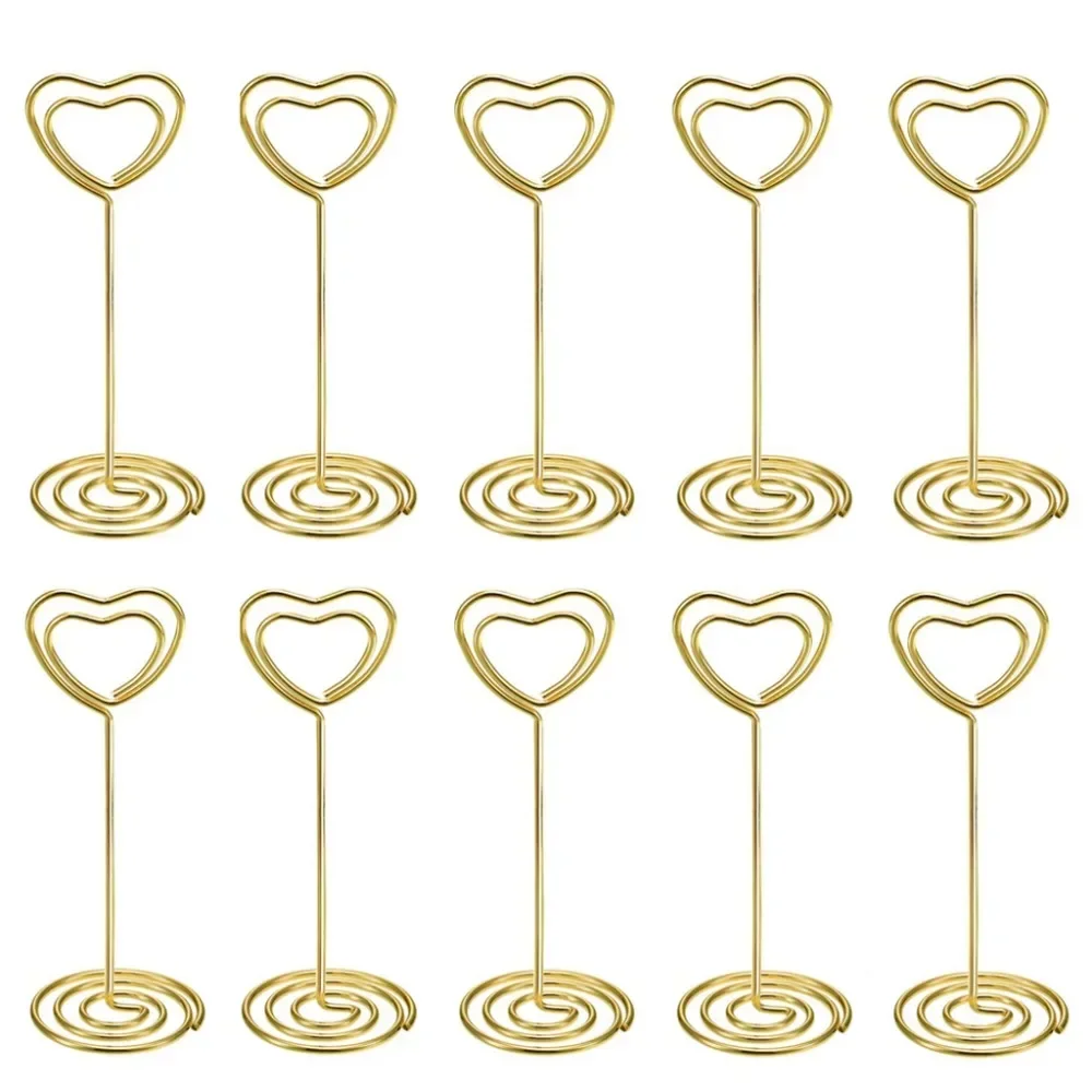 Table Number Gold - 10 pezzi a forma di cuore,