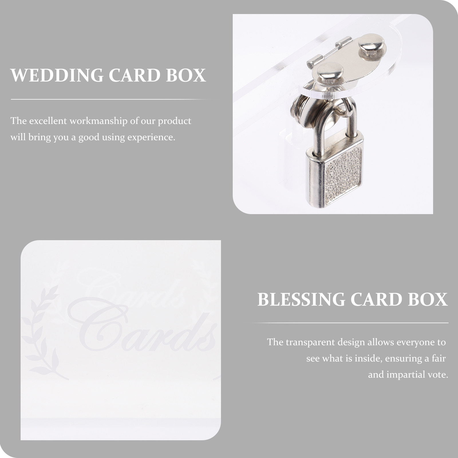 Wedding Card Box - Scatola trasparente in acrilico per la